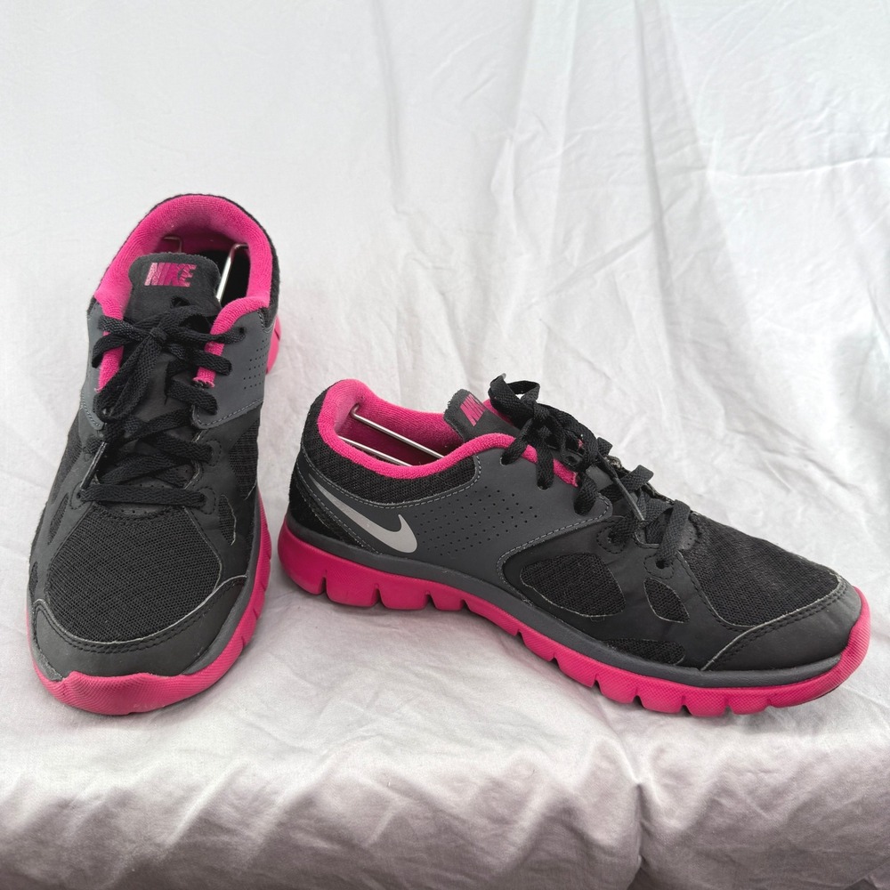 Nike Flex Womens 7.5 Black Pink Training Casual Shoes Athletic 512108-009